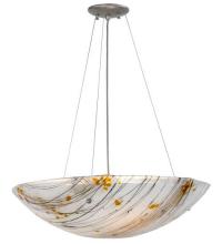 Meyda White 133208 - 24" Wide Metro Fusion Ramoscelli Glass Inverted Pendant