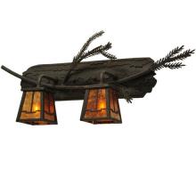 Meyda White 136511 - 25"W Pine Branch Valley View 2 LT Vanity Light