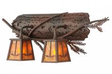 Meyda White 147326 - 24"W Pine Branch Valley View 2 LT Vanity Light