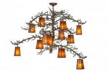 Meyda White 153180 - 52"W Pine Branch Valley View 12 LT Chandelier