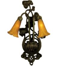 Meyda White 16608 - 11"W Amber Pond Lily 2 LT Wall Sconce