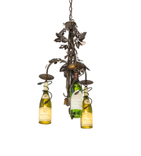 Meyda White 202408 - 18" Wide Tuscan Vineyard 3 Light Wine Bottle Chandelier