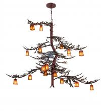 Meyda White 233599 - 101" Long Pine Branch Valley View 18 Light Chandelier