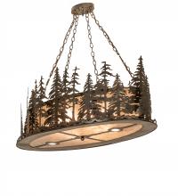 Meyda White 246791 - 48" Long Tall Pines Oblong Inverted Pendant