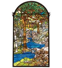 Meyda White 77530 - 40"H X 22"W Tiffany Waterbrooks Stained Glass Window